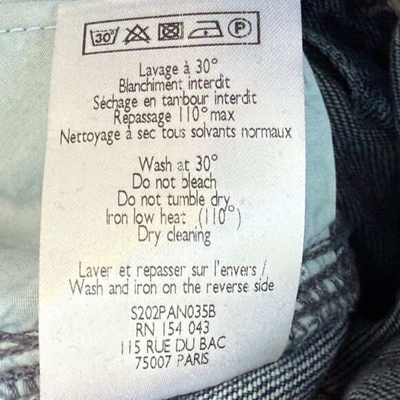 Sezane Tapered Denim Trouser Jeans High Waisted Hemmed - Picture 9 of 12